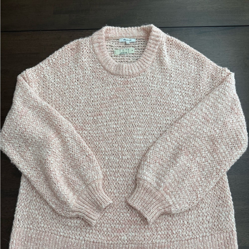 Madewell Pink Crewneck Sweater